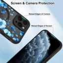 OOK Magnetic Case Fit for iPhone 11 Pro Max 6.5 Inch (Compatible with MagSafe) Soft TPU and Hard PC Phone Cover with Blue Floral Flowers Anti-Scratch Shockproof Protection Case for Women
