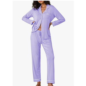 Pajamas Women's Long Sleeve Sleepwear Soft Button Down Loungewear Pjs Lounge Set Nightwear Size 12-13 Y