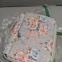 Vomgomfom 200 Slots Pencil Bag, 4-Layer Zipper Portable Art Supply Organizer, PU Leather Large Capacity Colored Pencil Case with Handle for 200 Watercolor Pens, Gel Pens (Gray Rose)