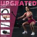 2 x Chillchard Battle Ropes for Home Gym, Weighted Ropeless Battle Ropes | Cordless Battle Ropes with Adjustable Resistance Springs, Portable Home Workout Equipment for HIIT Cardio & Strength Training