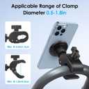 EEEKit Exercise Bike Phone Holder, Magnetic Handlebar Phone Mount for iPhone Magsafe and All Smartphones, for Stationary Treadmill Gym Fitness Equipment