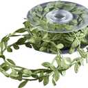 DECORA Artificial Green Leaf Ribbon for Wreath and Flower Decorations (20 Yard Spool)