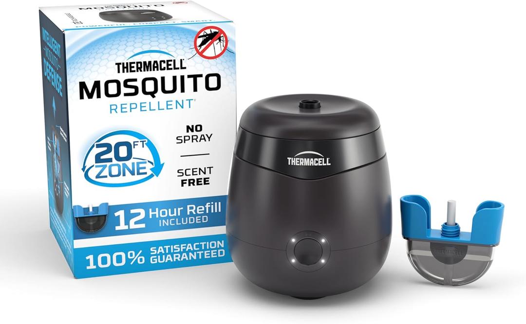 Thermacell E-Series Rechargeable Mosquito Repeller with 20 Mosquito Protection Zone; Bug Spray Alternative; Scent Free