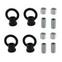 M10 Thread Ring Type Internal Thread Eye Nut Hardware Ring Pendant Lamp with 4 Bolts and 4 External Hollow Screws + 4 M10 to M12 Conversion Screws