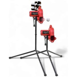 Heater Sports Base Hit Adjustable Real Baseball Pitching Machine 45 MPH Pitching Speed, Includes Automatic Ball Feeder | Perfect for Hitting and Fielding Training for All Skill Levels, One Size