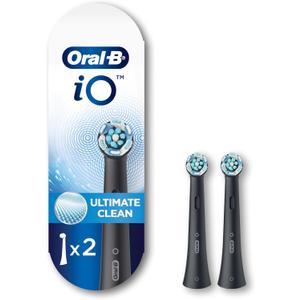 Oral-B iO Series Ultimate Clean Electric Toothbrush Replacement Brush Heads for an Oral-B Electric Toothbrush, 2 count, Black