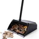 Eyliden Large Commercial Dustpan with Comb Teeth, Upright Heavy Duty Dust Pan for Restaurants Garages Courtyard Sidewalks Lobby Home Kitchen Room Office Classroom (1pc Dustpan)