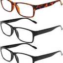 Gaoye Professional Reading Glasses for All Day - Computer Readers with Blue Light Protection - Value Pack, 1.75 x