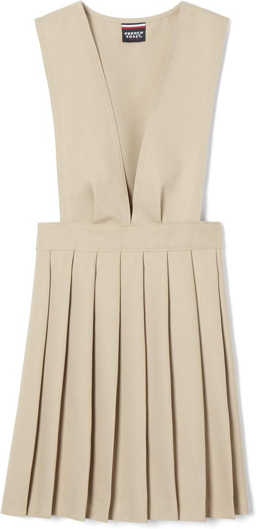 French Toast Girls' V-Neck Jumper (6, Khaki)