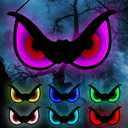 BlcTec Halloween Decorations Spooky Eyes Lights, 20 Inch Large Wooden Halloween Window Eye Lights with 7 Color Modes and USB/Battery Operated for Home, Wall, Window, Trees Dcor, Style A