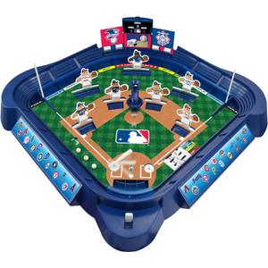 MLB Slammin' Sluggers Magnetic Baseball Tabletop Game  2-Player Board Game with 20" x 20" Field, Scoreboard, Stickers and Manual Pitching Control