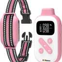 No Shock Dog Training Collar, Beep and Vibrating Dog Collar with Remote 2800Ft, Vibration Collar for Small Medium Large Dogs - No Prongs (Pink-White)