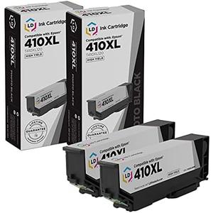 LD Products Remanufactured Ink Cartridge Replacement for Epson 410 410XL High Yield (Photo Black, 2-Pack) Compatible with Epson Expression XP-530 XP630 XP-635 XP-640 XP-830