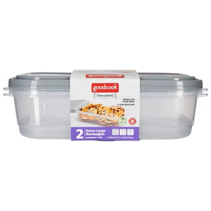 Goodcook Everyware Rectangle 1 Gallon Food Storage Container 2 PK