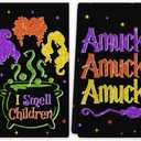 Halloween Kitchen Towels Hocus Pocus Dish Towels Sanderson Sisters Decor Day of The Dead Halloween Decorations for Home Party