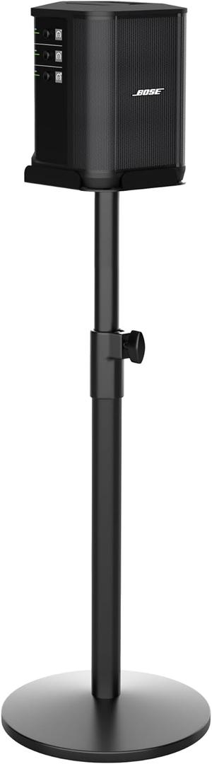 New Upgraded Adjustable Speaker Stand for Bose S1 Pro / S1 Pro + (36.2" - 22.6" Adjustable Height) - Heavy-Duty Floor Display Stand for Touring Show and Home Use, Portable Setup - SingleStand,Black