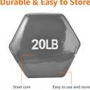 Amazon Basics Vinyl Coated Dumbbell Hand Weights, 20LB