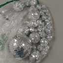 28 Pack Disco Ball, Disco Ball Party Decorations Silver Hanging Reflective Mirror Balls Ornaments 70s Disco Party Supplies Birthday Holiday Wedding Christmas Tree Decor