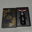 9-in-1 Red-Light-Therapy-for-Face-and-Neck, Portable Facial Massager Tool with Adjustable Vibration & Thermals for Wrinkles, Double Chin, Black