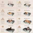 EHEYCIGA Orthopedic Dog Bed for Small Dogs, Waterproof Memory Foam Small Dog Beds with Sides, Non-Slip Bottom and Egg-Crate Foam Medium Pet Couch Bed with Washable Removable Cover, Greyish Green (24.0"L x 18.0"W x 6"Th)