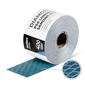 toolant Diamond Shape 400 Grit Sandpaper Roll, 2-3/4" Wide 10 Yard Longboard Self Adhesive PSA Stickyback Sand Paper for Woodworking, Metal, Plastic, Automotive, Sanding Blocks, Pack of 2