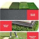 4-in-1 Golf Hitting Mat, Golf Practice Mat with Fairway, Rough, Sand & Tee Turf, Indoor Outdoor Golf Training Mat for Driving, Chipping & Putting with Golf Mat Tees