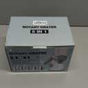 Ourokhome Rotary Cheese Grater Hand Crank, Kitchen Shredder Speed Mandolin Slicer Ice Shaver with Handle and Drum Blades for Cheese, Vegetable, Nuts, Chocolate, Potato, Carrot, 5 Blades, White