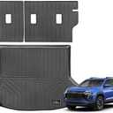 Trunk Mats Custom for Chevy Equinox 2025 2026 Fuel (Not for EV) /GMC Terrain Cargo Liner with Backrest Mat Cargo Mat All Weather TPE Rubber Protection Back Seat for Chevrolet Equinox 2026 Accessories