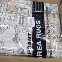 Washable Area Rug 5x7, Area Rugs Stain Resistant Neutral Washable Rugs for Living Rooms Bedroom Vintage Non-Slip Thin Large Size Area RugBrown