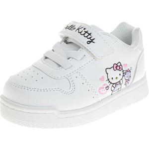 Sanrio Hello Kitty Sneakers for Girls - Kids Lightweight Athletic Breathable Casual Shoes - White (Size 9 Toddler)