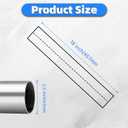 2.5 Inch Exhaust Pipe, 2.5'' Stainless Steel Straight DIY Custom Mandrel Exhaust Pipe, 18 Inch Length, 2.5'' OD Mandrel Straight Pipe