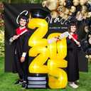 6.0 FT Inflatable Graduation Decorations Class of 2025 - Blow Up 2025 Light Up Marquee Numbers - Yard Sign for Congrats Graduation Party Decorations College High School Kindergarten Preschool (Gold)