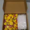 Cheer Gifts Bulk Duck Keychain You've Been Cheer Ducked Tags Bow Organza Bags for Valentines Cheerleader Team Gift (Rose Red)