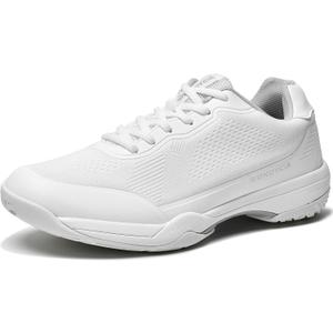 Men's Hard Court Tennis Shoes, Carbon Fiber Midfoot Plate for Stability, Anti-Slip TPU Outsole, Breathable Mesh Upper, Size 8-12