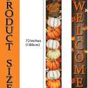 2 x Pumpkin Maple Leaves Leaf Door Fall Decorations Porch Banner Fall Banner Autumn Thanksgiving Decorations Board Wall Hanging Farmhouse Supplies Pumpkin Porch Decorations Outdoor for Home Office Holiday (No light)