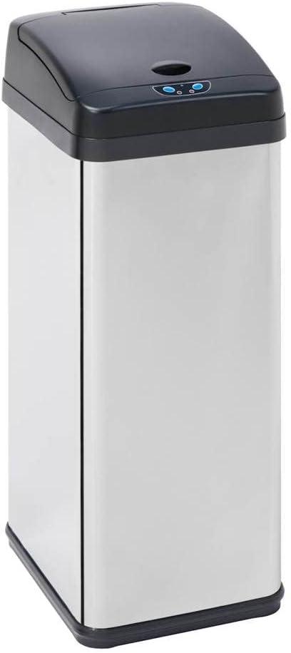 SIMPLI-MAGIC 79208 Stainless Steel Sensor Trash Can, Square, 13 Gallon