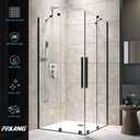 FPXRNG Shower Faucet Set Bathroom Square Rain Shower Head and Handle Set, Wall Mounted Shower Fixtures, Full Metal Trim Repair Kit 10 inch Brushed Nickel (With Shower Valve)