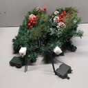 Set of 2 Pathway Christmas Tree Urn Filler, Lighted Artificial Mini Xmas Trees with Lights, Outdoor Christmas Decorations for Porch, Driveway, Yard (5 Pine Cones)