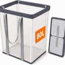 80L Laundry Basket Foldable Laundry Hamper with Handles