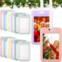 12 Pcs Christmas Picture Frame Ornaments for Tree Samll Hanging Photo Frame Ornaments 2.76 x 4.33 Inch Pastel for Christmas Tree Decor Home Party (Macaron)