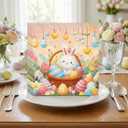 3 x ibohr 50Pcs Easter Paper Napkins, Cute Bunny & Eggs Disposable Decorative Cocktail Napkins for Elegant Easter Party Supplies, Spring Table Decorations