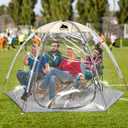 Teabelle Transparent Sports Tent, Large Instant Waterproof Tent, UVproof Outdoor 360 Full-View Tent with Zipper Window for Soccer Watching Sports Camping Fishing Activities