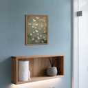 Framed Flock of Birds Canvas Wall Art, Vintage Minimalist Abstract Landscape Painting, Neutral Gold Birds Spiritual Wall Decor, Modern Aesthetic Pictures for Bedroom Living Room 16x24 inch