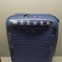 Traveler's Choice Pagosa Hardshell Expandable Luggage with Spinner Wheels, Navy, 26-Inch Medium