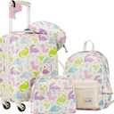 Coolife Kids Luggage Set 5 Piece Suitcase Set 16 Carry on Hardside Spinner Toddler Luggage Travel Rolling Luggage Girls Boys (Dinosaurs)