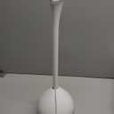 Clorox Toilet Plunger with Hideaway Holder Caddy HeavyDuty Compact Design with NonSkid Rubber Base for Bathroom Convenient Storage Toilet Unclogger, 6.5x19.5Inch, White