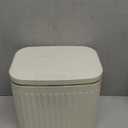 GloDeals Kitchen Trash Can with Lid, 2 in 1 Small Garbage Can Compost Bin Countertop, Wall-Mounted Under Sink Indoor Trash Bin for Kitchen, Bathroom, Cabinet Trash Can Hanging (4L, White/1.05 Gal)