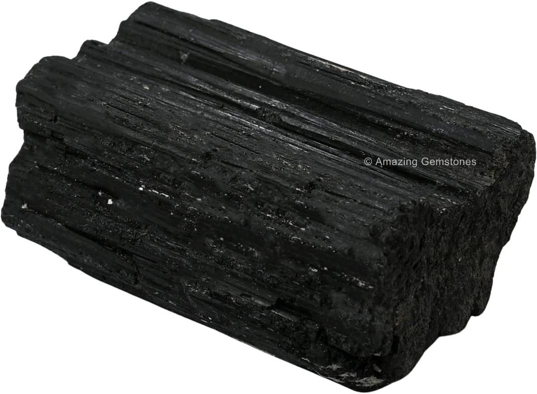 Amazing Gemstone Black Tourmaline Crystal - 1 Piece of 100-200 Grams Black Tourmaline Stone - Very High Grade Crystals Rough Raw for Protection, Good Vibes Turmalina Negra Piedra Originales