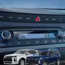 2PCS Car Screen Protector for 2025 2024 2025 2023 Hyundai Palisade AC(SEL/XRT/Limited) Accessories Center Air Conditioner Nano Touchscreen Protector Film HD Clear Anti-Glare