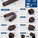 Mini Split Line Set Cover with 2 Flexible Ducts, 4" 17Ft, Brown